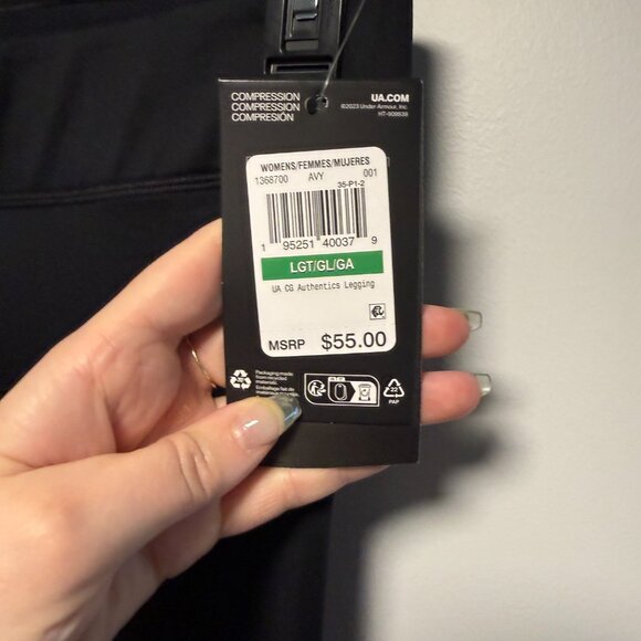 Under Armour ColdGear® Women's Leggings NWT Large Tall Black - Picture 5 of 7